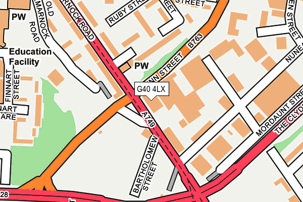 G40 4LX map - OS OpenMap – Local (Ordnance Survey)