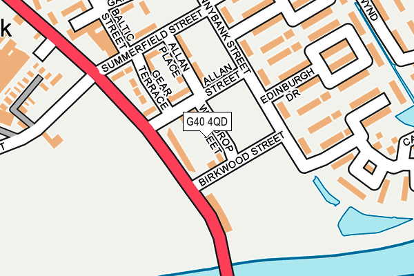G40 4QD map - OS OpenMap – Local (Ordnance Survey)