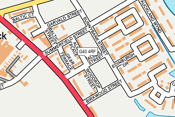 G40 4RF map - OS OpenMap – Local (Ordnance Survey)