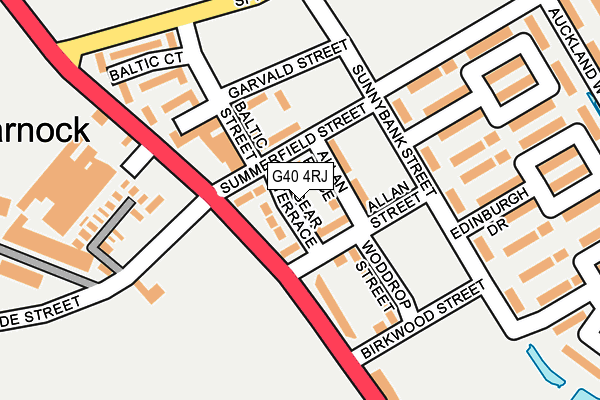 G40 4RJ map - OS OpenMap – Local (Ordnance Survey)