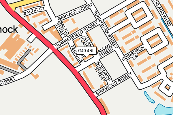 G40 4RL map - OS OpenMap – Local (Ordnance Survey)