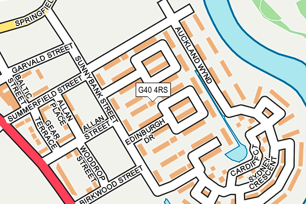G40 4RS map - OS OpenMap – Local (Ordnance Survey)