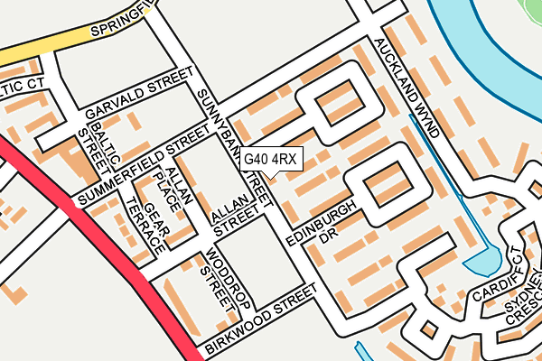 G40 4RX map - OS OpenMap – Local (Ordnance Survey)
