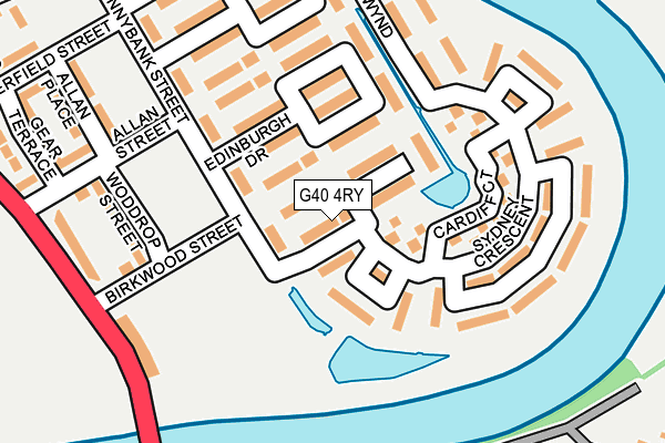 G40 4RY map - OS OpenMap – Local (Ordnance Survey)