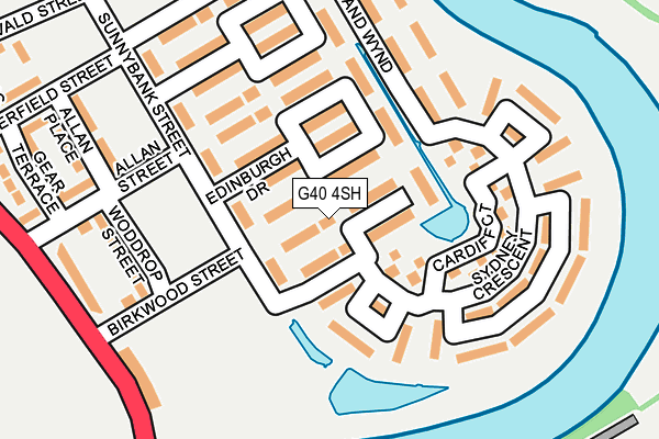 G40 4SH map - OS OpenMap – Local (Ordnance Survey)