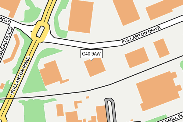 G40 9AW map - OS OpenMap – Local (Ordnance Survey)