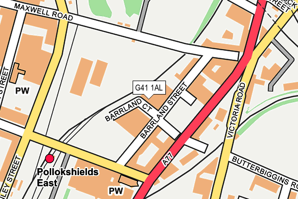 G41 1AL map - OS OpenMap – Local (Ordnance Survey)