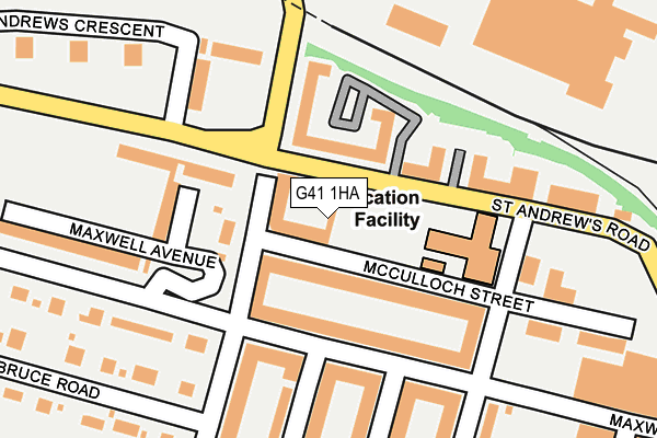 G41 1HA map - OS OpenMap – Local (Ordnance Survey)