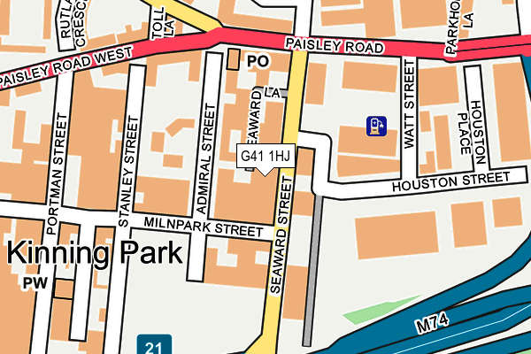 G41 1HJ map - OS OpenMap – Local (Ordnance Survey)