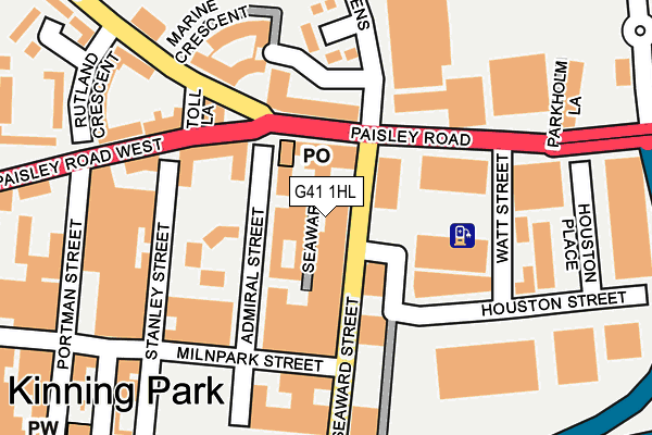 G41 1HL map - OS OpenMap – Local (Ordnance Survey)