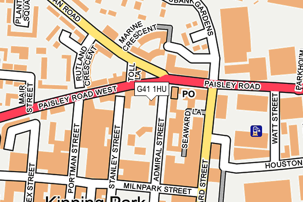 G41 1HU map - OS OpenMap – Local (Ordnance Survey)