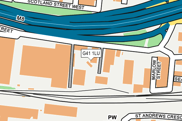 G41 1LU map - OS OpenMap – Local (Ordnance Survey)