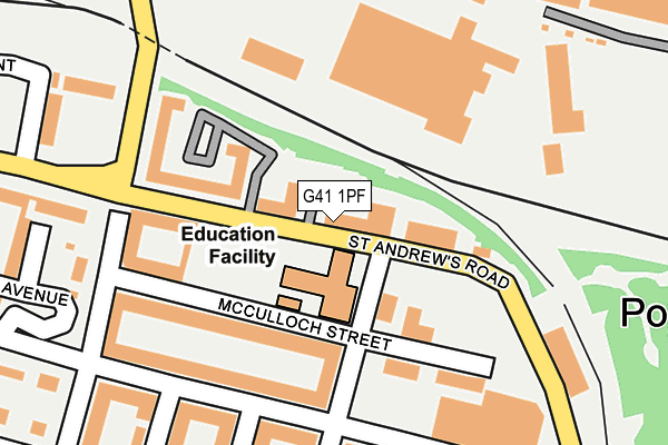 G41 1PF map - OS OpenMap – Local (Ordnance Survey)