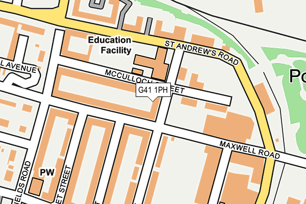 G41 1PH map - OS OpenMap – Local (Ordnance Survey)