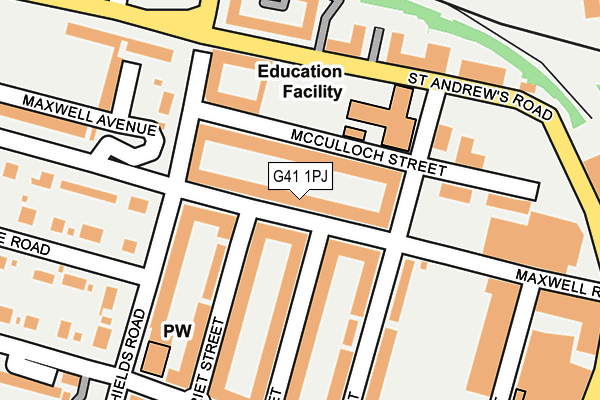 G41 1PJ map - OS OpenMap – Local (Ordnance Survey)