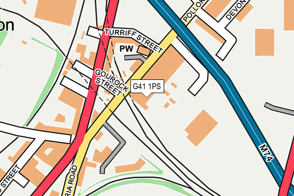 G41 1PS map - OS OpenMap – Local (Ordnance Survey)