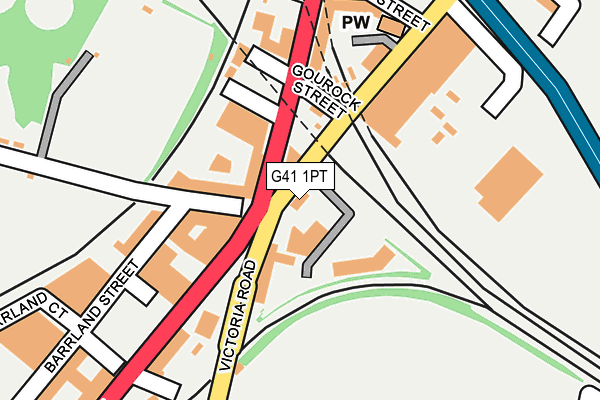 G41 1PT map - OS OpenMap – Local (Ordnance Survey)