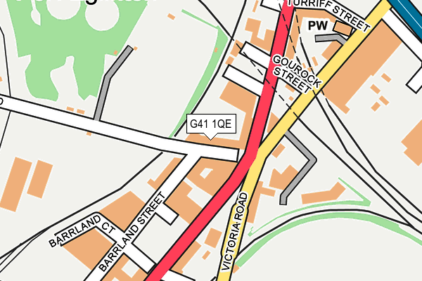 G41 1QE map - OS OpenMap – Local (Ordnance Survey)