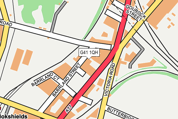 G41 1QH map - OS OpenMap – Local (Ordnance Survey)