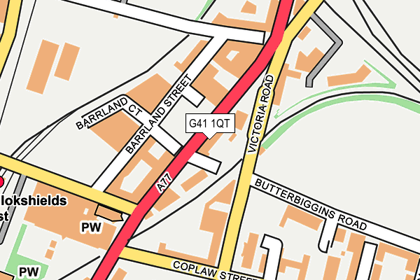 G41 1QT map - OS OpenMap – Local (Ordnance Survey)