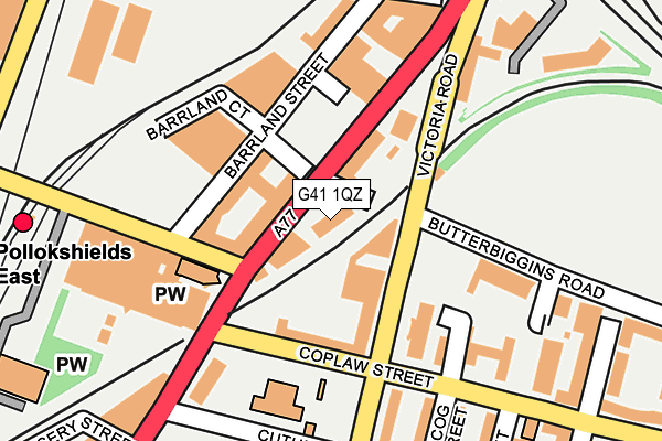 G41 1QZ map - OS OpenMap – Local (Ordnance Survey)