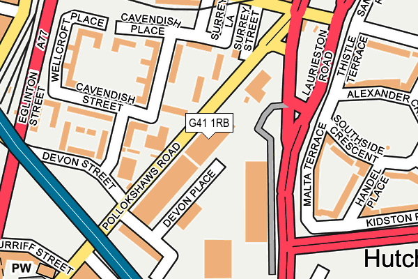 G41 1RB map - OS OpenMap – Local (Ordnance Survey)