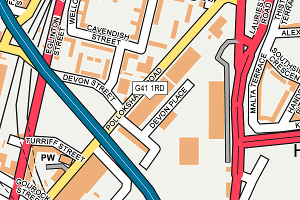 G41 1RD map - OS OpenMap – Local (Ordnance Survey)