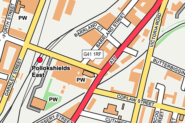 G41 1RF map - OS OpenMap – Local (Ordnance Survey)