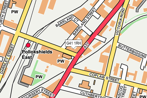 G41 1RH map - OS OpenMap – Local (Ordnance Survey)