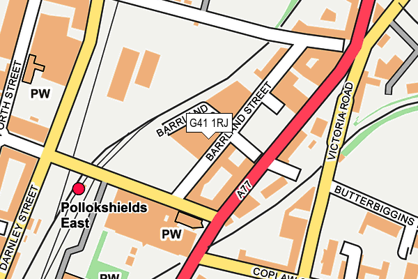 G41 1RJ map - OS OpenMap – Local (Ordnance Survey)