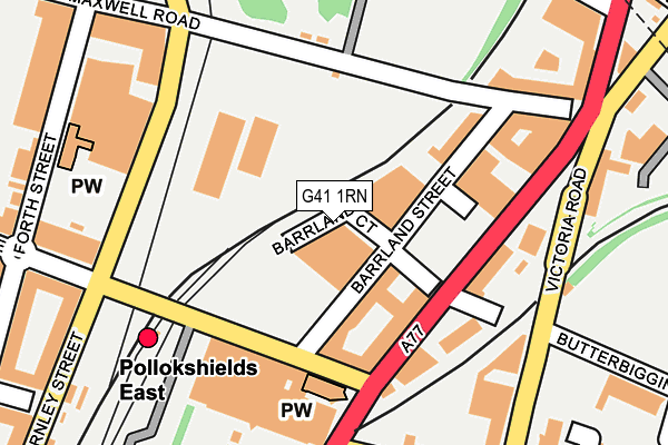 G41 1RN map - OS OpenMap – Local (Ordnance Survey)