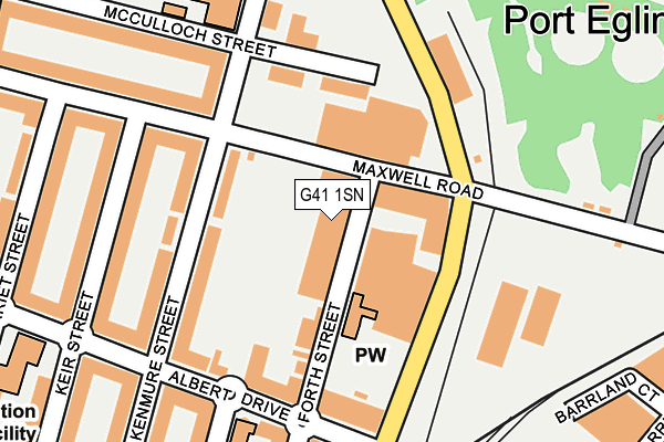 G41 1SN map - OS OpenMap – Local (Ordnance Survey)