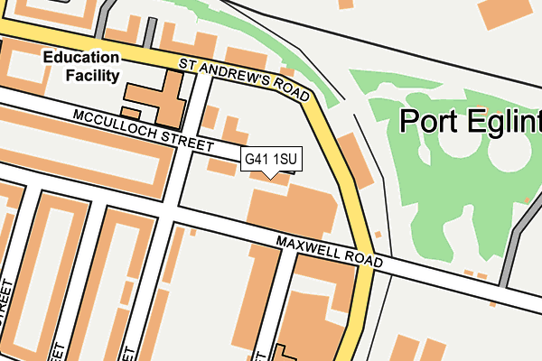 G41 1SU map - OS OpenMap – Local (Ordnance Survey)