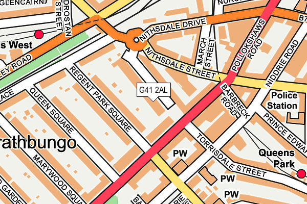 G41 2AL map - OS OpenMap – Local (Ordnance Survey)