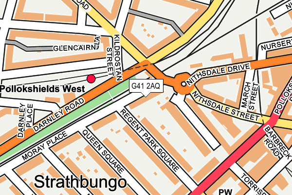 G41 2AQ map - OS OpenMap – Local (Ordnance Survey)