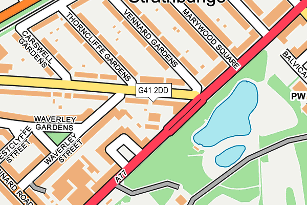 G41 2DD map - OS OpenMap – Local (Ordnance Survey)