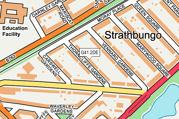 G41 2DE map - OS OpenMap – Local (Ordnance Survey)