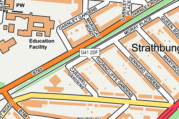 G41 2DF map - OS OpenMap – Local (Ordnance Survey)