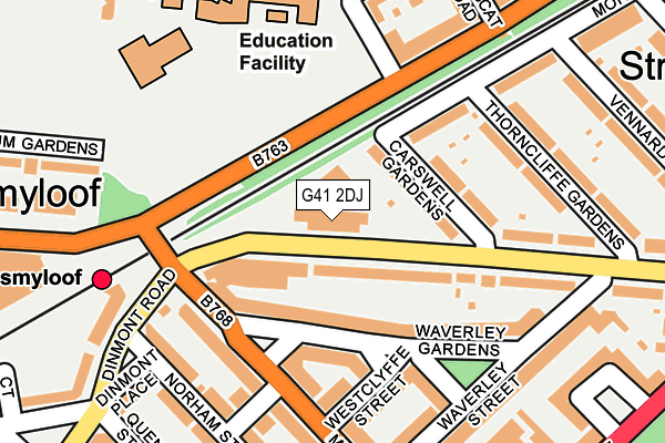 G41 2DJ map - OS OpenMap – Local (Ordnance Survey)