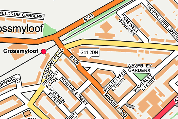 G41 2DN map - OS OpenMap – Local (Ordnance Survey)