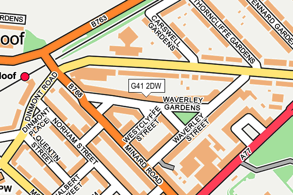 G41 2DW map - OS OpenMap – Local (Ordnance Survey)