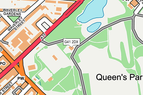 G41 2DX map - OS OpenMap – Local (Ordnance Survey)