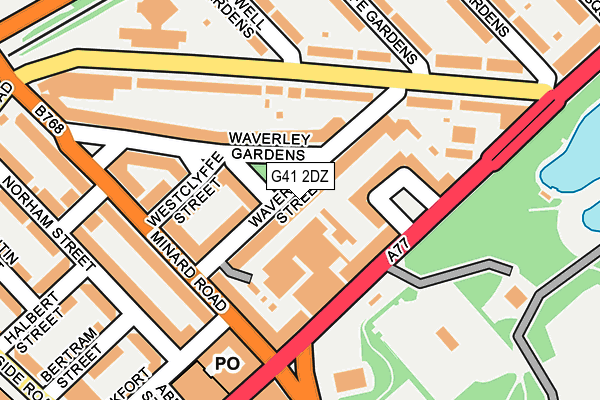 G41 2DZ map - OS OpenMap – Local (Ordnance Survey)