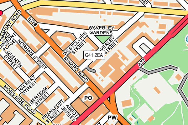 G41 2EA map - OS OpenMap – Local (Ordnance Survey)