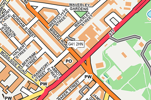 G41 2HN map - OS OpenMap – Local (Ordnance Survey)