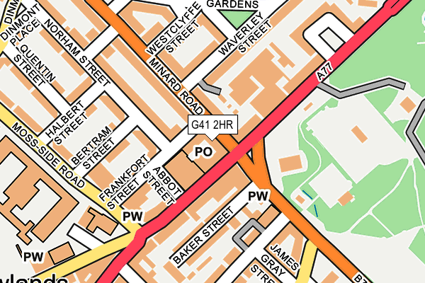 G41 2HR map - OS OpenMap – Local (Ordnance Survey)
