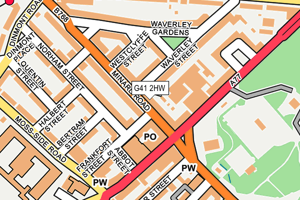 G41 2HW map - OS OpenMap – Local (Ordnance Survey)