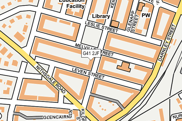 G41 2JF map - OS OpenMap – Local (Ordnance Survey)