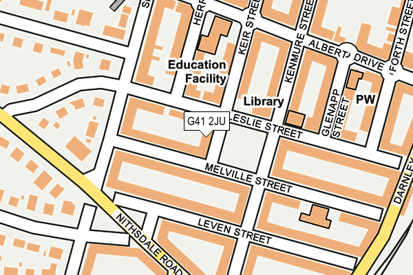 G41 2JU map - OS OpenMap – Local (Ordnance Survey)