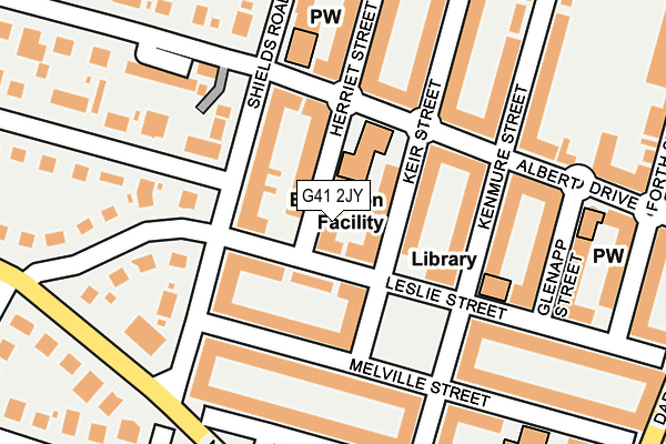 G41 2JY map - OS OpenMap – Local (Ordnance Survey)